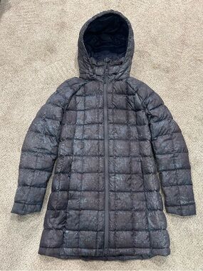 Burton ak Women’s Long Down Puffer Jacket Black Print | S